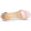Allegra K Women's Satin Open Toe Ankle Strap Chunky Sandals - 4 of 4