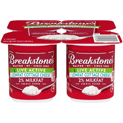Breakstone's Live Active Low Fat Cottage Cheese - 4oz/4ct