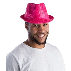 Dress Up America Sequined Fedora Hat for Adults - 1 of 1