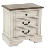 ORRD French Country 3-Drawer Nightstand, 27.75-Inch Tall, Crushed White - 2 of 4