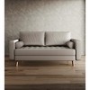 Tree City- 58" Upholstered Mid-Century Modern Faux Leather Square Arm Sofa Loveseat - 4 of 4