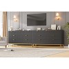 Dresser for Bedroom, 53.5" Wide Dresser Organizer, 7 Drawer with Golden Metal Handle and Legs, Modern Chest of Drawers, Black - 4 of 4