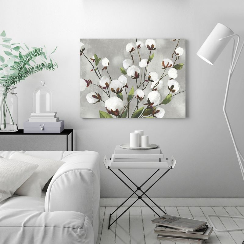 Americanflat Botanical Cotton Ball Flowers I By Pi Creative Art Unframed Canvas Wall Art, 3 of 10
