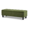 Lycvki Ottoman Storage Bench with Wood Legs - 3 of 4