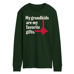 Men's - Instant Message - Grandkids Favorite Gift Long Sleeve Graphic T-Shirt - 1 of 3