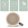 Elanze Designs Leggings Leaves & Lattes Please Two Toned Ombre Matte Gray and White 12 ounce Ceramic Stoneware Coffee Cup Mug - image 3 of 4