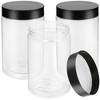 LotFancy 27 Ounce Clear Plastic Jars with Lids, 3 Pack Airtight Food Storage Containers - 2 of 4