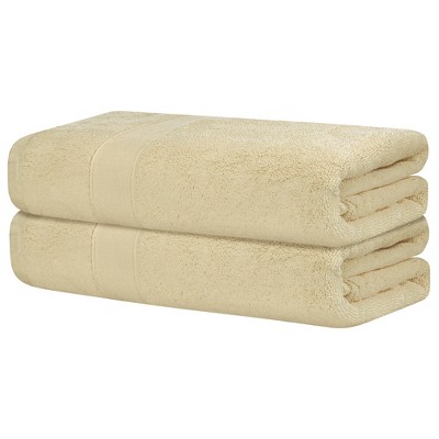Unique Bargains Thick Cotton Highly Absorbent Bath Towel 2 Pcs