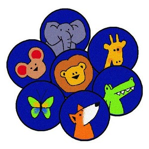 Carpets for Kids PLUS God's Animals Seating Learning Rug 12'' Rounds Kit Set of 20 - 1 of 4