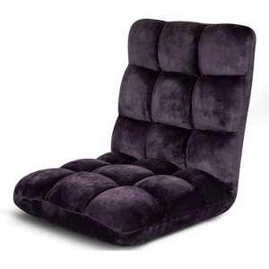 BirdRock Home Adjustable 14-Position Memory Foam Floor Chair - Eggplant - 1 of 4