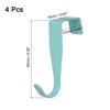 Unique Bargains Metal Painted No drilling Home Kitchen Over the Door Single Hook 4 Pcs - 2 of 4