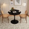 KWPZQEB Coffee Table, Modern Coffee Table with Marble Print Tabletop, Wooden Dining table with Metal Base for Living Room, Kitchen - 2 of 4