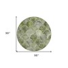 Green And Ivory Abstract Washable Indoor Outdoor Area Rug - 3 of 4