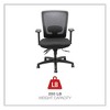 Alera Alera Envy Series Mesh Mid-Back Multifunction Chair, Supports Up to 250 lb, 17" to 21.5" Seat Height, Black - 4 of 4