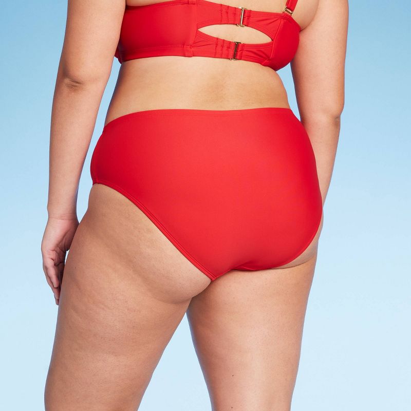 Women's Medium Coverage Bikini Bottom - Wild Fable™ Red, 3 of 7