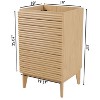 JONATHAN Y VAN1004 Calandre 20 in. W x 18 in. D x 33 in. H Thin Linear Slat Modern 2-Shelf Bath Vanity Cabinet Only (Sink Basin not Included) - 3 of 4