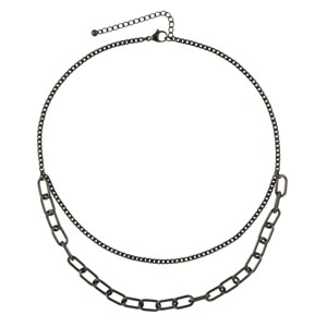 Slate by Rebl Two-Layer Paperclip Chain Necklace  Stainless Steel - 1 of 2