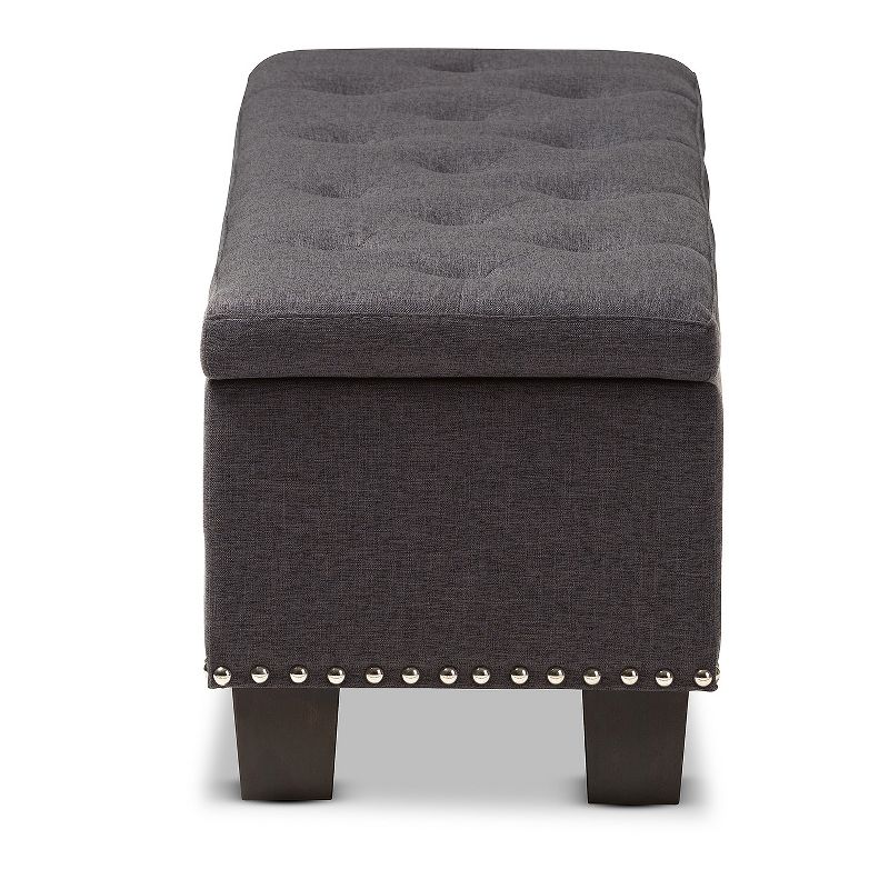 Hannah Modern And Contemporary Fabric Upholstered Button - Tufting Storage Ottoman Bench - Baxton Studio, 5 of 8