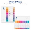 Avery Ready Index 8 Tab Binder Dividers, Customizable Table of Contents, Multicolor Tabs, 6 Sets (11186) - 3 of 4