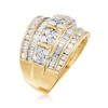 Ross-Simons 2.00 ct. t.w. Round and Baguette Diamond Multi-Row Ring in 18kt Gold Over Sterling - 3 of 4