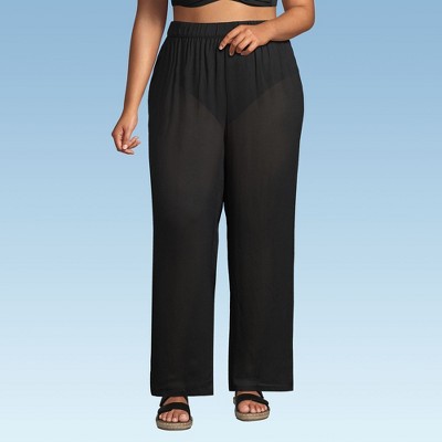 Lands' End Women's Sheer Oversized Swim Cover-up Pants