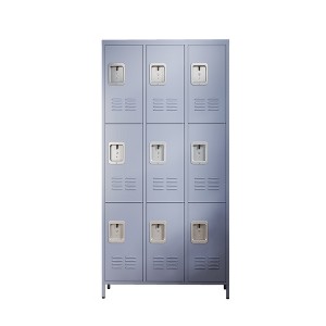 VYNXARIA 9-Door 72"H Metal Lockers with Lock for Employees, Storage Cabinet for School, Office, Gym, Bedroom - Gray, Assembly Required - 1 of 4