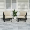 WestinTrends Avalon Outdoor Patio HDPE Loveseat Sofa with Patio Cushions - 2 of 4