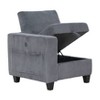 XIYUYEU Corduroy Accent Chair with 1 Arm and Hidden Storage,Modern Upholstered Living Room Chairs for Living Room - 4 of 4