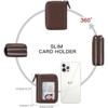 Clotth Wallet for Women – RFID Blocking PU Leather Small Wallet with ID Window,Double Zipper Pocket,12-Card Organizer,for Daily Errands,Travel - 3 of 4