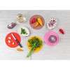 Nat & Jules Honeycomb Pattern 7 inch Silicone Round Kitchen Hot Pad Trivets Set of 4, Mauve - 4 of 4