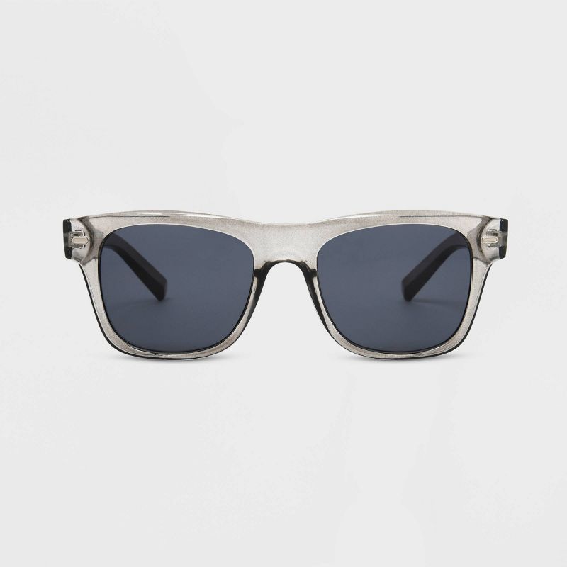 Men&#39;s Shiny Plastic Way Square Sunglasses - Original Use&#8482; Gray, 1 of 4