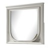 Royal Hampton Dresser Mirror, 38 Inch, White Rubberwood, Embossed Panels w LED - 2 of 4