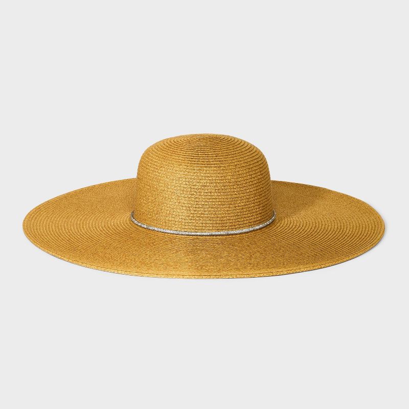 Straw Embellished Floppy Hat - A New Day™, 1 of 6