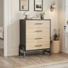 4 Dresser for Bedroom, 38.6" Tall Drawer Dresser with Storage Freestanding, Wooden Closet Dresser Storage Dresser Chest for Home, Natural Oak - 3 of 4