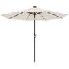 Sonkuki 9 ft Outdoor LED Round Solar Lighted Patio Market Umbrella W/Tilt, UV-Resistant Fabic for Backyard, Garden - 2 of 4