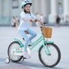 Safstar 18" Kid's Bike with Height-Adjustable Handlebar & Saddle, Handbrake & Coaster Brake, Detachable Training Wheel, Gift for 4-8 Years Old Kids - 3 of 4