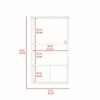 SEVOBAL Bathroom Storage Cabinets Single Door Bathroom Cabinet with Three Interior Shelves for Bathroom, Gray, 13.8"*16.2"*28.5" - 3 of 4