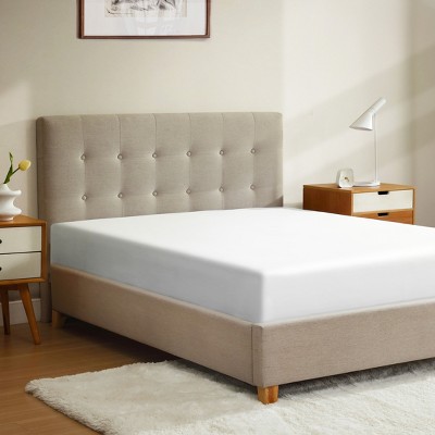 Twin White Cotton Percale Fitted Sheet