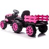 12V Kids Ride-On Tractor with Detachable Trailer, Remote Control, LED Lights, Battery Powered Farm Vehicle Toy Car Gift for Boys and Girls - 4 of 4