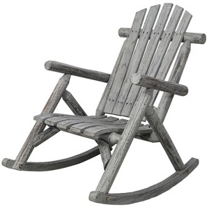 Dexmalle Patio Wooden Porch Rocker Chair - 1 of 4