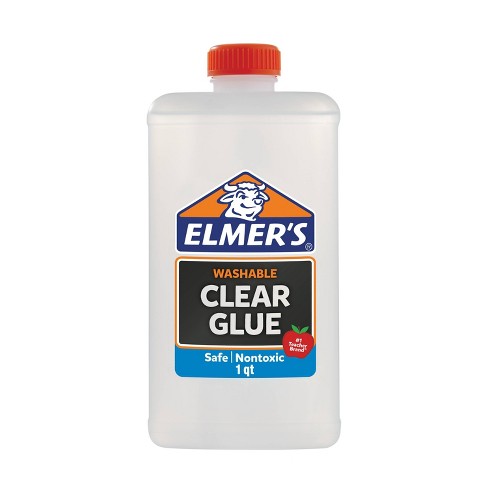 Black Elmer's Liquid Glitter Glue, Washable Adhesive, 6oz Homemade