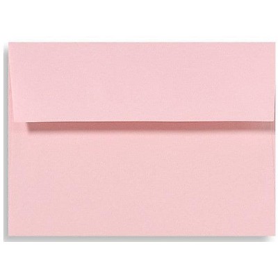 LUX 4 3/8" x 5 3/4" 70lbs. A2 Invitation Envelopes W/Glue Candy Pink EX4870-14-50