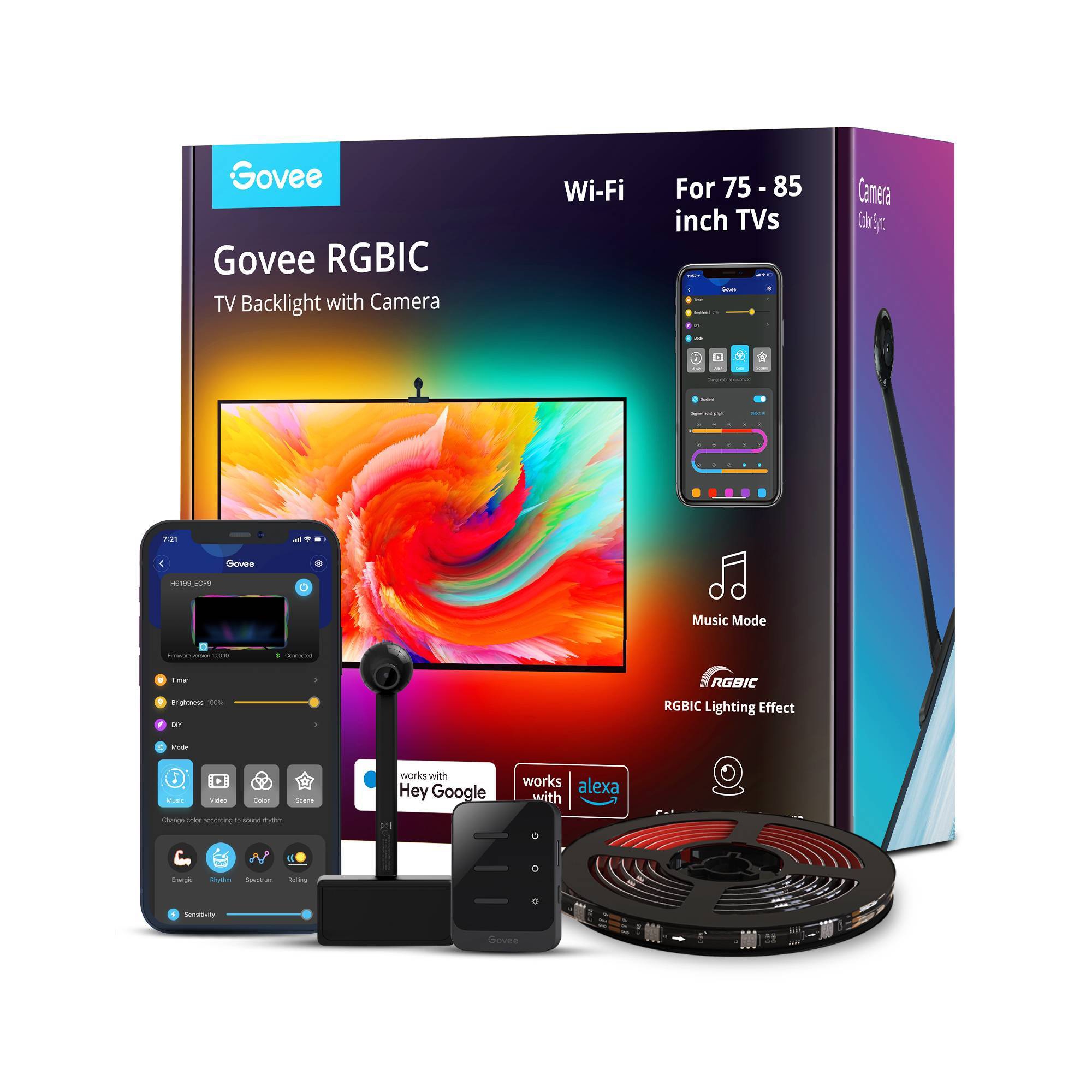 Govee DreamView T1 16.4' TV Backlight: Wi-Fi Bias Lighting, Home Theater Accessory