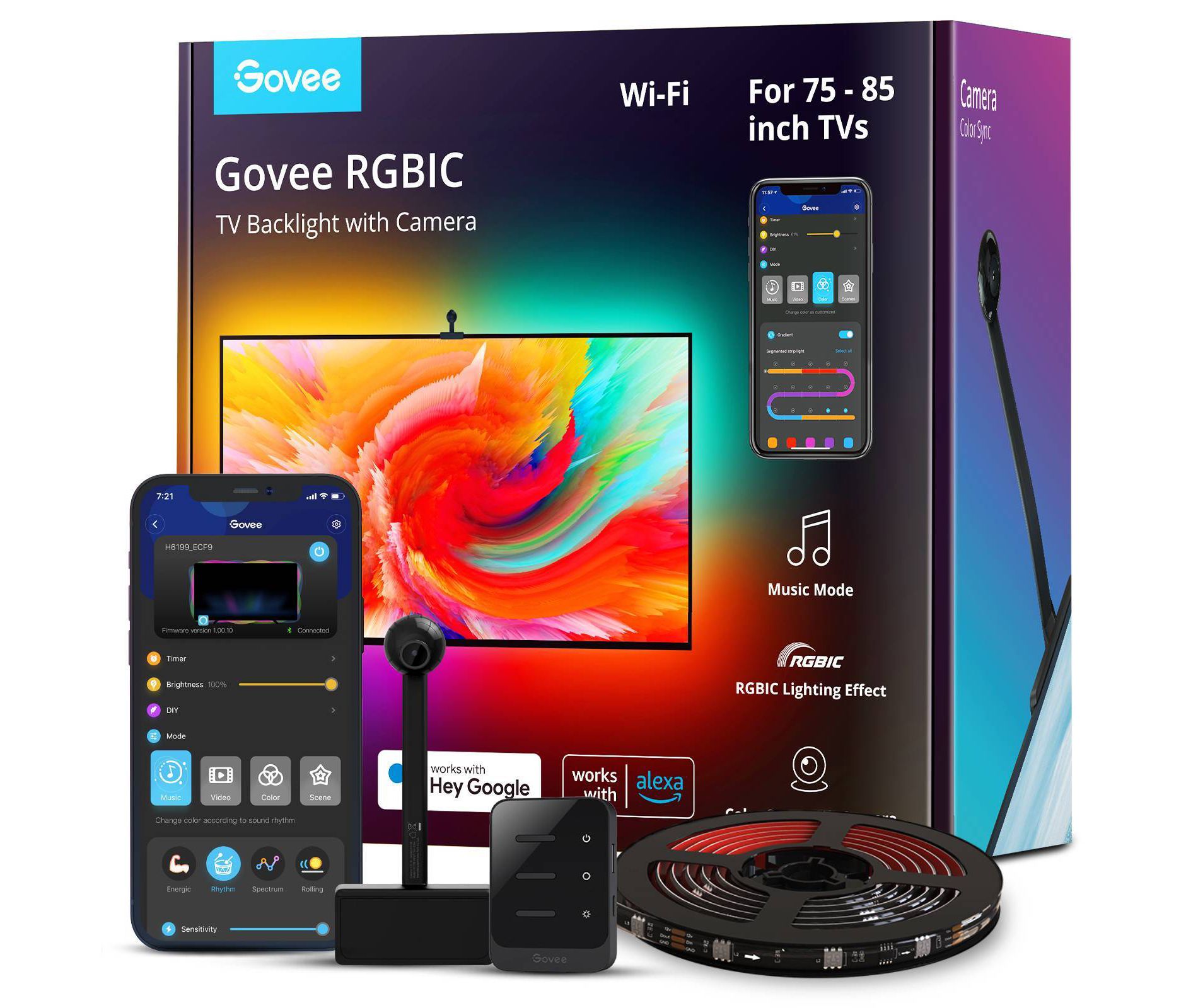 Govee DreamView T1 16.4' TV Backlight: Wi-Fi Bias Lighting, Home Theater Accessory