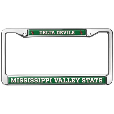 MVSU Delta Devils Logo Full Size Standard License Plate Metal Frame