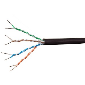Monoprice Cat6A Ethernet Bulk Cable - 1000 Feet - Black | Network Internet Cord - Solid, 550Mhz, UTP, CMR, Pure Bare Copper Wire, 10G, 23AWG, No Logo - 1 of 1