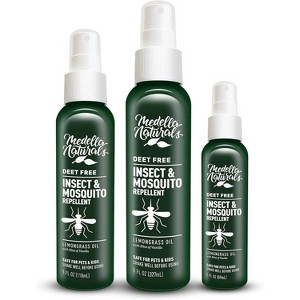 Medella Naturals 3pk Travel Insect & Mosquito Repellent Personal Bug Spray - 1oz: Skin-Safe, Deet-Free, Lemongrass Scent - 1 of 4