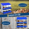 Galvanized Steel Chicken Nesting Box with Roll-Away Tray, 6/8/10 Hole Options, Wall or Stand Mount - 4 of 4