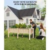 GustoWave 45x23x30in Raised Garden Bed, Elevated Wood Planter Box Stand for Backyard, Patio, Balcony, Planter Raised Beds with Hooks, 300Lb Capacity - 2 of 4