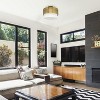 10.12" Ximena Drum Shade Ceiling Light - River of Goods: Gold-Tone Semi-Flush, Mixed-Material, UL Listed - 2 of 4